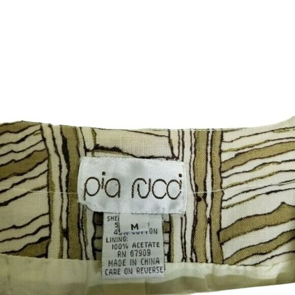 Pia Rucci vintage 80s? Blazer jacket womens Medium linen‎ blend Mark's on cuff - Picture 4 of 13